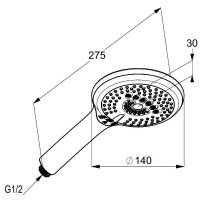 Ручной душ Kludi Freshline 6790005-00 Хром пластик