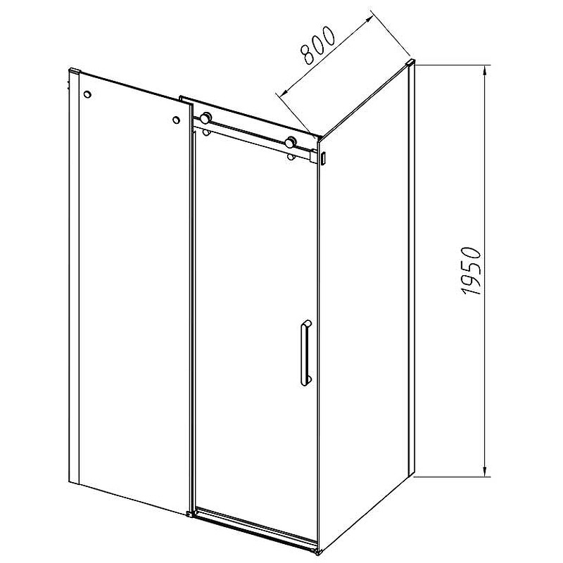 Душевой уголок Vincea Como-N 120x80 VSR-4CN8012CL профиль Хром стекло прозрачное