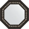 Зеркало Evoform Octagon 55х55 BY 3766 в багетной раме - Черный ардеко 81 мм