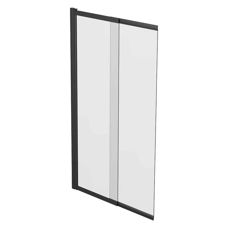 Шторка на ванну Reflexion Slider 90 RX15090CBL-21 профиль цвет Черный матовый стекло прозрачное
