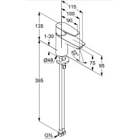 Смеситель для раковины Kludi Pure Solid 340280575 Хром латунь
