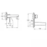 Смеситель для раковины Vitra Root Square A42738EXP Хром встраиваемый