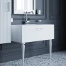 Тумба под раковину Boheme Armadi Art Vallessi Avangarde Linea 80 842-080-WCR подвесная Белая Хром МДФ / ЛДСП