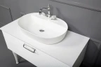 Тумба под раковину Boheme Armadi Art Vallessi Avangarde Linea 80 842-080-WCR подвесная Белая Хром МДФ / ЛДСП