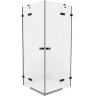 Душевой уголок New Trendy Avexa Black 100x100 EXK-1618 профиль Черный стекло прозрачное