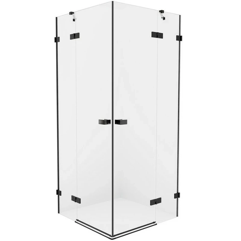 Душевой уголок New Trendy Avexa Black 100x100 EXK-1618 профиль Черный стекло прозрачное