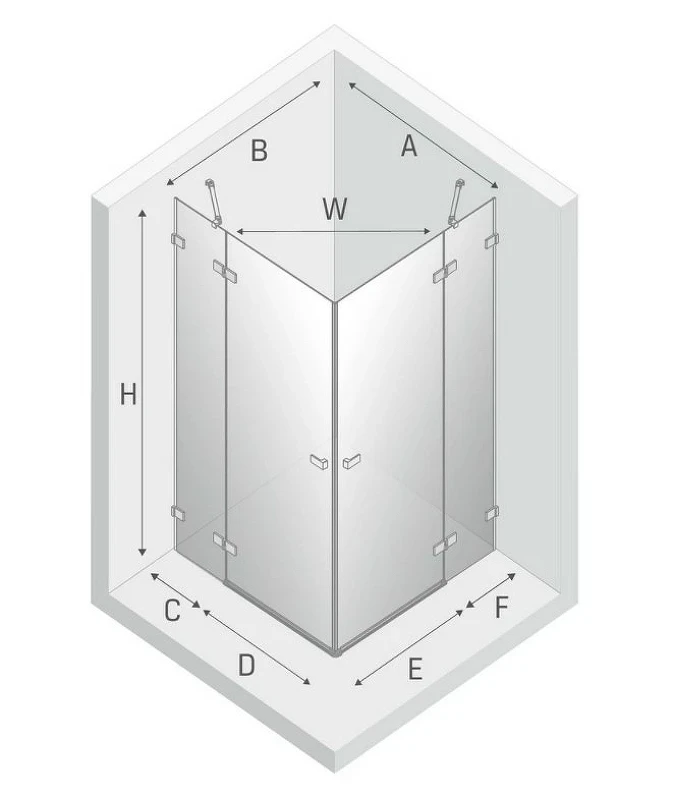 Душевой уголок New Trendy Avexa Black 100x100 EXK-1618 профиль Черный стекло прозрачное