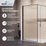 Душевая перегородка RGW Walk In (Волк-ин) WA-08B 80 81100808-154 профиль Черный стекло ребристое