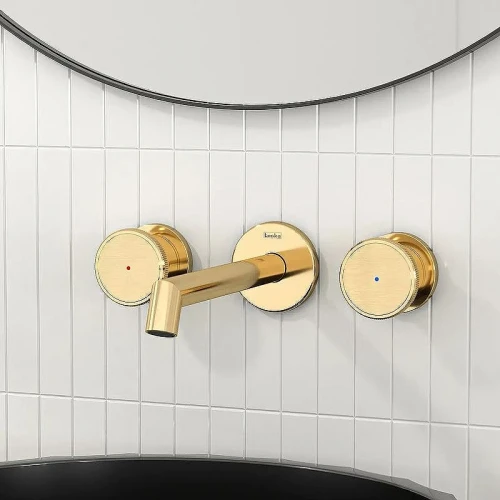 Смеситель для раковины Teska Grande Shine E5317 Золото