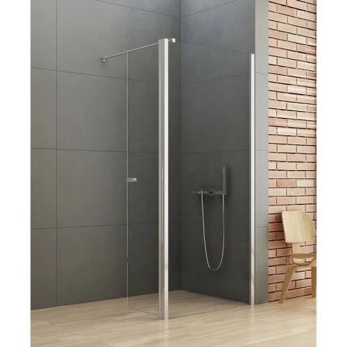 Душевая перегородка New Trendy New Soleo Chrome 100 K-0346 профиль Хром стекло прозрачное