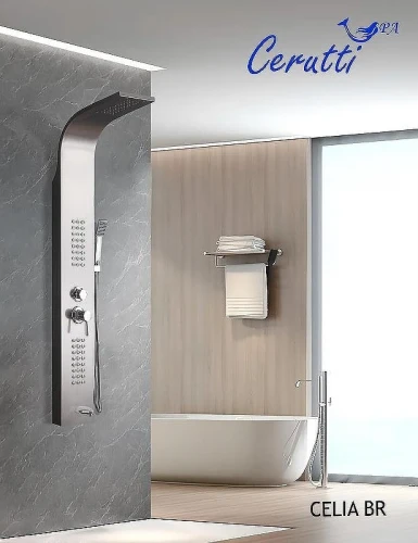 Душевая панель Ceruttispa Celia BR CT10405 с гидромассажем Нержавеющая сталь
