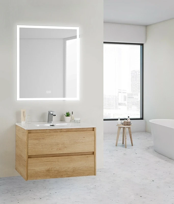 Зеркало BelBagno 70 SPC-GRT-700-800-LED-TCH-WARM с подсветкой с подогревом с сенсорным выключателем стекло