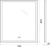 Зеркало BelBagno 70 SPC-GRT-700-800-LED-TCH-WARM с подсветкой с подогревом с сенсорным выключателем стекло