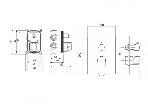 Смеситель для душа Aquatek Оберон AQ1247BG цвет Золото шлифованное