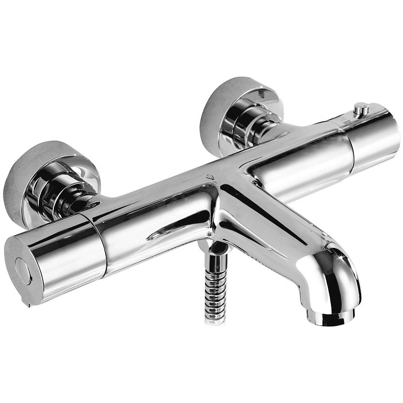 Смеситель для ванны Aquatek AQ1043CR с термостатом Хром латунь на стену