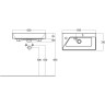 Раковина Dreja Slim Synergy 65 17065-KL Белая фаянс полувстраиваемая