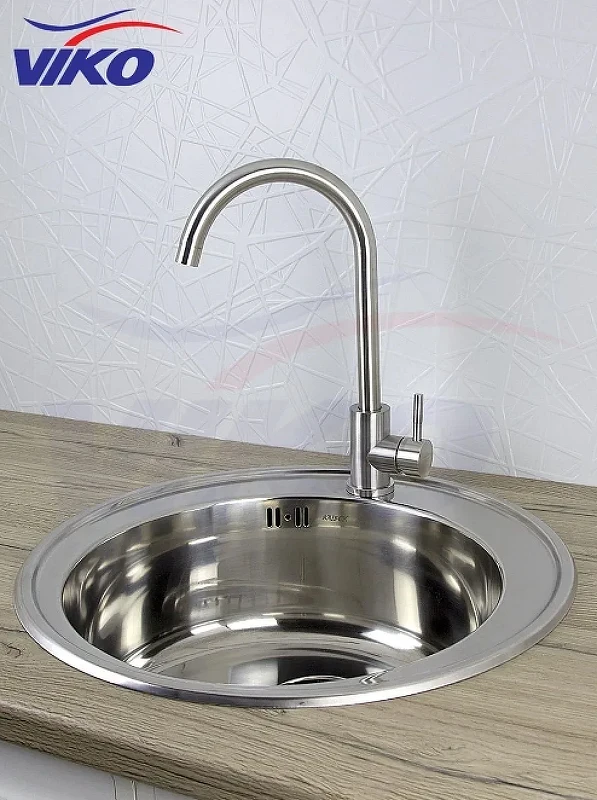 Смеситель для кухни Viko V-4404 Серебро