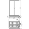 Душевой уголок Radomir Верчелли 120x80 L 1-03-6-1-0-0120 профиль Черный стекло прозрачное