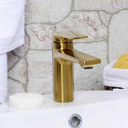 Смеситель для раковины WasserKRAFT Aisch 5503 Золото матовое латунь