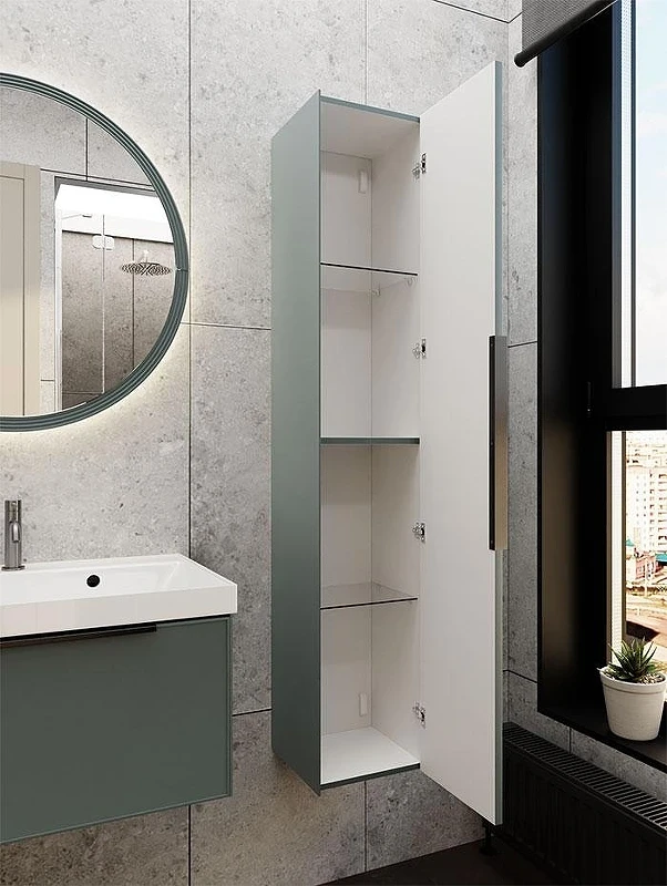 Шкаф пенал La Fenice Simpla 30 FNC-05-SIM-G-30 подвесной Серо-зеленый