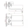Смеситель для ванны Cron CN22127-12 Хром