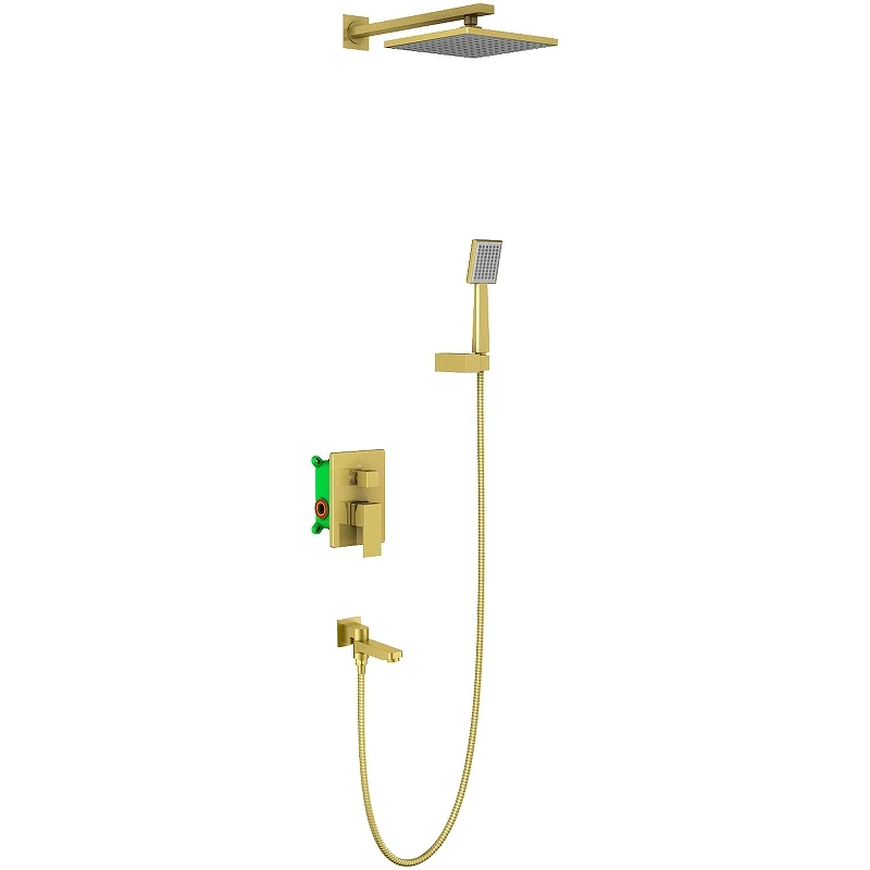Душевая система Timo Selene SX-3069/17SM Золото матовое латунь встраиваемый