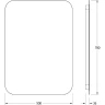 Зеркало Defesto Opti 50x70 DF 2814S с подсветкой 21W-3000К/Сенсорный выключатель/Теплый белый свет