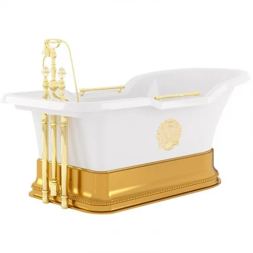 Ванна из искусственного камня Migliore Impero Podium 180x87 25813 подиум Золото слив-перелив Золото