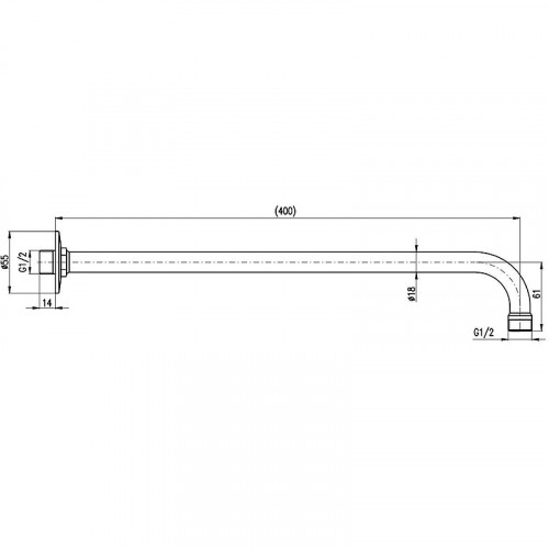 Кронштейн для верхнего душа Rav Slezak MD0150SM Бронза латунь на стену