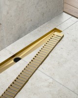 Душевой лоток Timo Drain System 60 DS230106/17 с решеткой Золото матовое