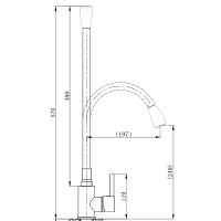 Смеситель для кухни Boch Mann Mia BN BM10420 Никель матовый