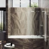 Шторка для ванны Maybah Glass MGV-581-4 750х1400 складная 3 секции Хром глянцевый стекло сатиновое