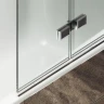 Шторка для ванны Maybah Glass MGV-581-4 750х1400 складная 3 секции Хром глянцевый стекло сатиновое