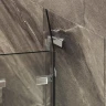 Шторка для ванны Maybah Glass MGV-581-4 750х1400 складная 3 секции Хром глянцевый стекло сатиновое