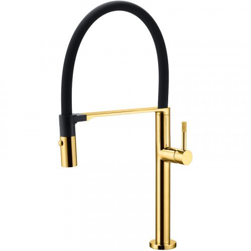 Смеситель для кухни Boheme Uno 114-G Золото латунь