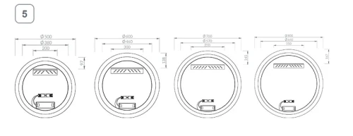 Зеркало Ravak Orbit 80 X000001576 с подсветкой круглое стекло