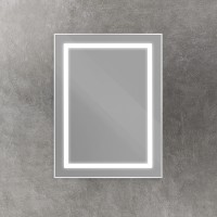 Зеркало BelBagno Kraft 60 SPC-KRAFT-600-800-SENS-AL с подсветкой Сатин с сенсорным выключателем стекло