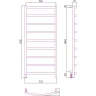 Электрический полотенцесушитель Сунержа Галант 4.0 1200x500 L 00-0830-1250 Хром нержавеющая сталь