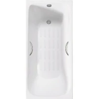 Чугунная ванна Delice Continental Plus 150x70 DLR230633R-AS с отверстиями под ручки с антискользящим покрытием