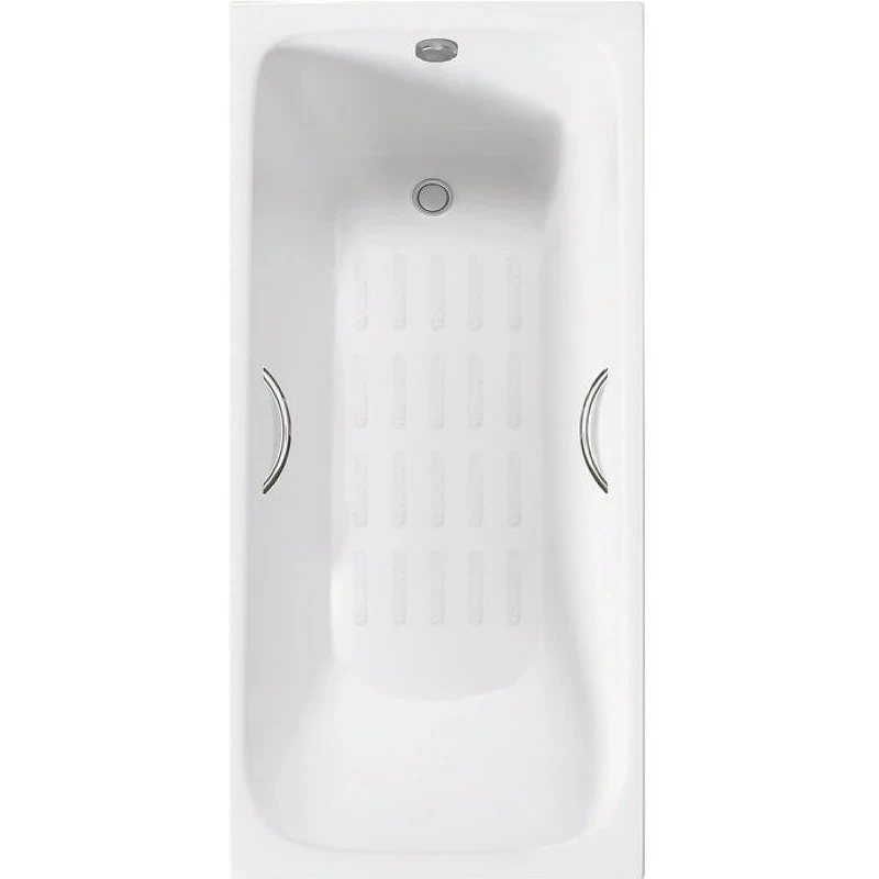 Чугунная ванна Delice Continental Plus 150x70 DLR230633R-AS с отверстиями под ручки с антискользящим покрытием