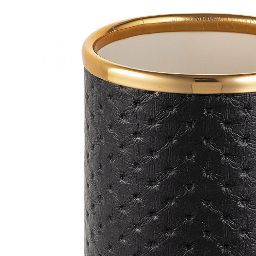 Стакан для зубных щеток Geralis M-PBG-M Punto цвет Черный, кант Золото