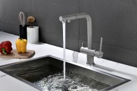 Смеситель для кухни Paulmark Serpentine Se213222-DG Графит латунь