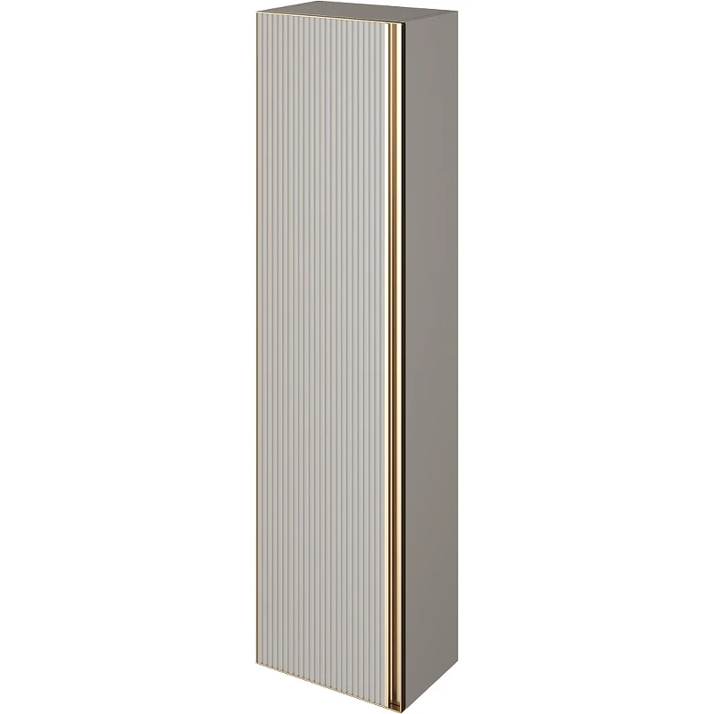 Шкаф пенал Boheme Armadi Art Quatro 35 791-CM-RIB-MG подвесной Кашемир профиль Золото матовое МДФ / ЛДСП