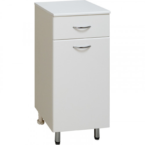 Тумба Runo Эконом 30 00000000112 с бельевой корзиной Белая МДФ / ЛДСП