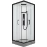 Душевая кабина Black&White Galaxy 8002900 с гидромассажем профиль Черный задняя стенка Белая