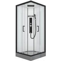 Душевая кабина Black&amp;White Galaxy 8002900 с гидромассажем профиль Черный задняя стенка Белая