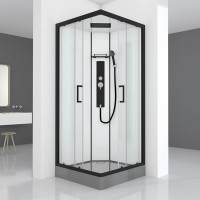 Душевая кабина Black&amp;White Galaxy 8002900 с гидромассажем профиль Черный задняя стенка Белая