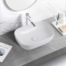 Раковина-чаша Abber Rechteck 46 AC2200 Белая фаянс накладная