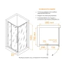 Душевой уголок RGW Classic CL-46B 90x80 72094698-14 профиль Черный стекло прозрачное