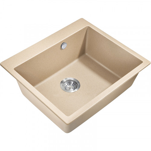 Кухонная мойка Milacio Murcia 60 Cuarzo MC.77014 Бежевая искусственный камень (литьевой мрамор) встраиваемый